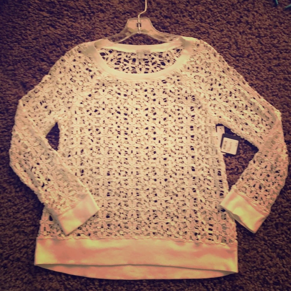 Halogen Cream Long Sleeve Sweater
